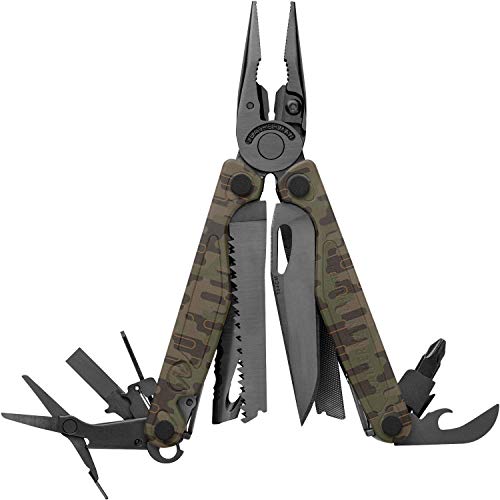 LEATHERMAN - Charge Plus Multi-Tool, Stainless Steel Woodland Camo with 4-Pocket Nylon Sheath