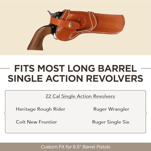 1791 Gunleather Single Six Holster - Ambidextrous Leather 22 Revolver Holster, Fits Heritage Rough Rider, Ruger Wrangler, Colt New Frontier And Similar Six Gun Pistols  thumb #4
