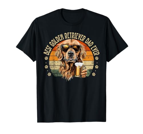 Golden Retriever Dad Dog Funny Fathers Day Dog Camiseta