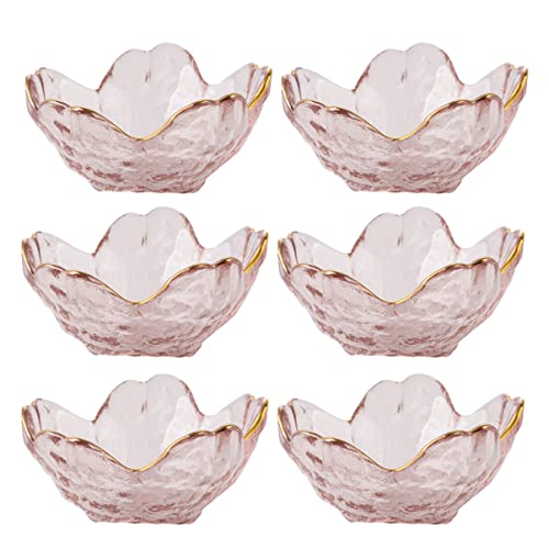 Cabilock Ciotole in Vetro Rosa Vassoio