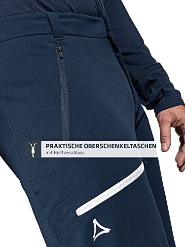 Schöffel Herren Pants Folkstone Warm M, warme Wanderhose mit 4 Wege-Stretch, wasserabweisende Thermohose mit vorgeformtem Knie, navy blazer, 48