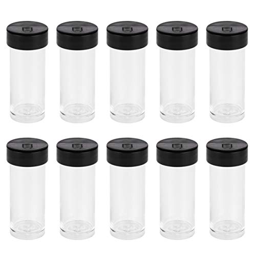 EXCEART 10pcs Plastic Bead Tubes Clear Bead Tubes Small Empty Storage Tubes Transparent Bead Container Organizers Tubes with Caps for Beads