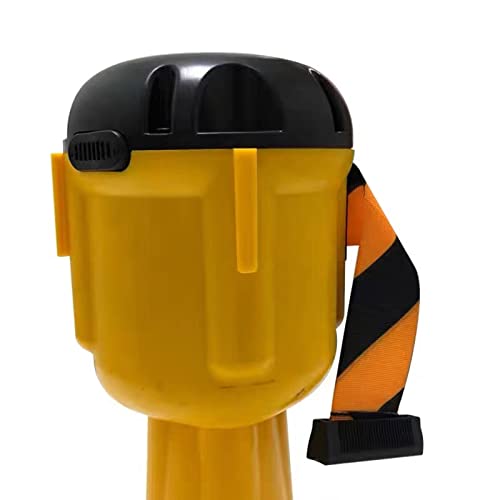 Barrière rétractable cône de signalisation 2m sangle de balisage chantier