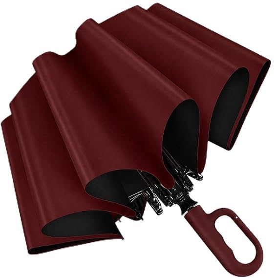 Image of Umbrella, Mini Folding Windproof & Compact UV Umbrella for Sun Protection Rain Windproof Strong Large 3 Fold for Women Handbags,3 Fold for Men Women, Stylish & Compact