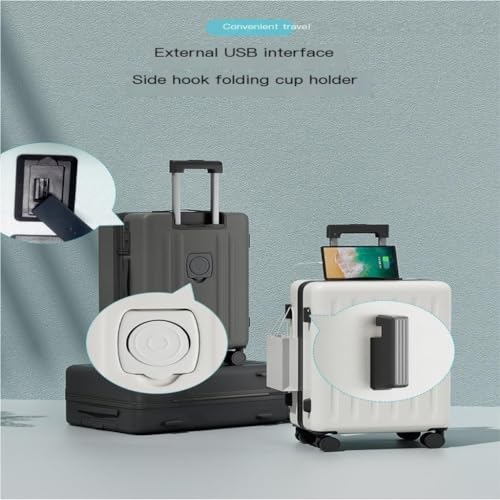 Suitcase Multifunctional Suitcase Women's Trolley Case Silent And Durable Password Box Men's Suitcase 20 Inches Suitcase Tags(Blue,22in)3