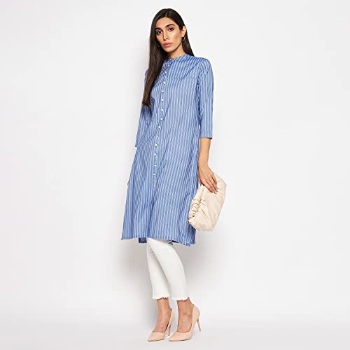 Image of CAMEY Women Striped Cotton Dress