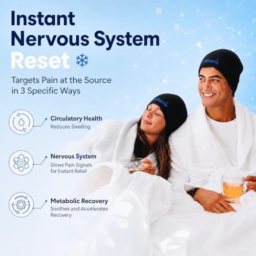 Image of IceBeanie Migraine Relief Cap, As Seen on Shark Tank, Soft & Stretchy Gel Tension Headache Relief Cap, Extended Cooling Hangover Ice Hat, Odorless Head Wrap Ice Pack Wrap, Headache Migraine Mask