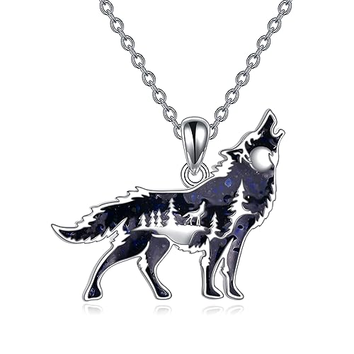 YFN Wolf/Dragon Necklace Sterling Silver Wolf Pendant Jewelry Gifts for Women Men