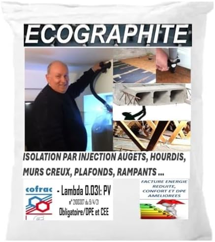 Isolation Plancher et Sols et tous vide d'air - 40 m2 en 10 cm ep...