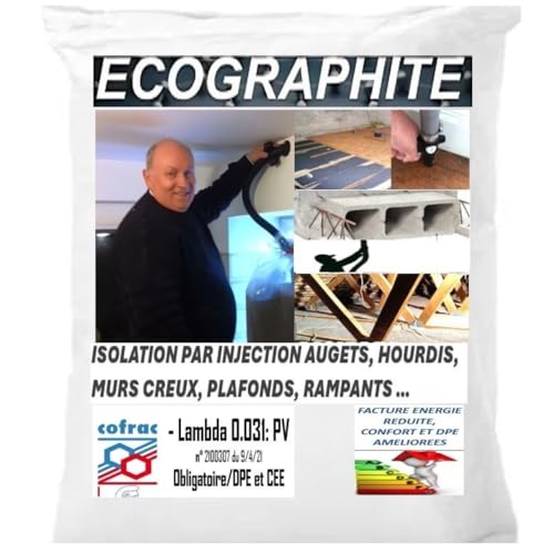 Isolation Plancher et Sols et tous vide d'air - 40 m2 en 10 cm ep...