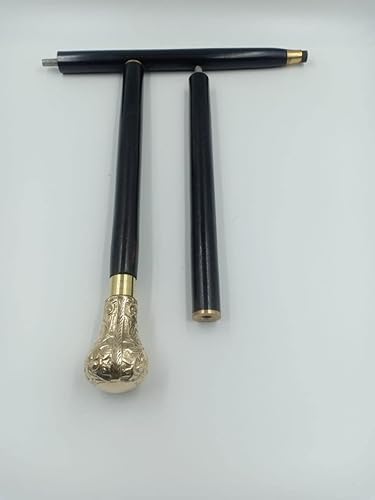 Miniatura 4 de Ali Handicrafted - Bastón de madera para caminar con pomo antiguo, mango Derby de latón, diseño de bastones para caminar vintage