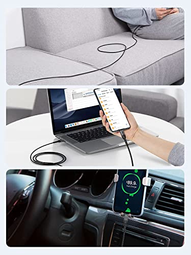 Image of USB Type C Cable 3A Fast Charging 6.6FT, CableCreation USB-A to USB-C Charge Double-Braided Exterior Compatible with iPad Mini Galaxy S21 S20 S10 S9 Note 10 9 PS5 Controller, USB C Cord Gray
