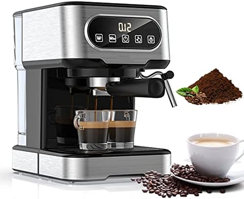 BLITZHOME Cafetera con Panel Táctil Digital, 20 Bares, Depósito 1,5L, 1100  W , 1 o 2 Tazas de Café para Haciendo Espresso , Capuchino, Americano,  Leche - PREYCA