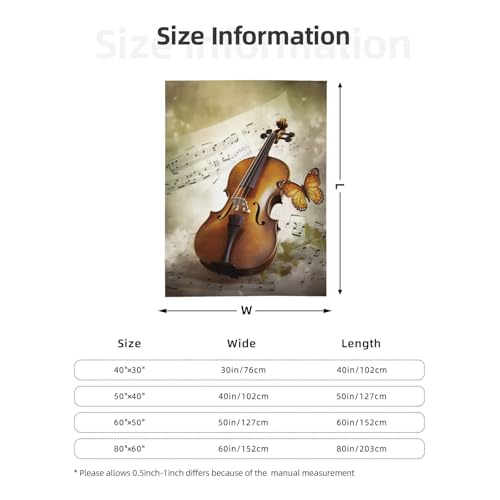 Couverture lavable lit motif papillon violoncelle : idée cadeau douceur - 5