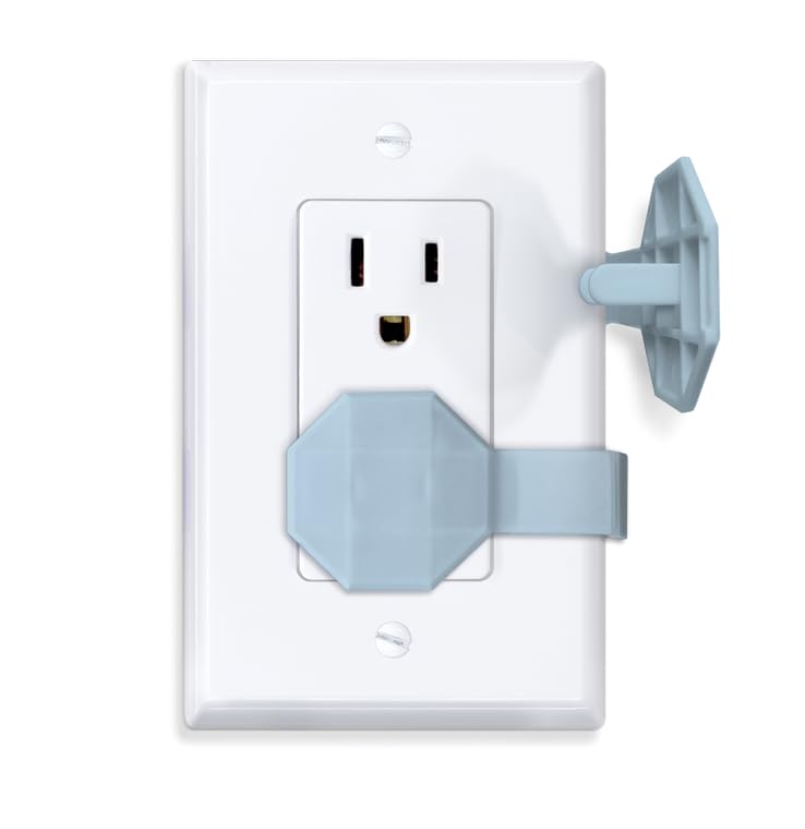Socket Sitter Simply Better - Funda de seguridad para niños, siempre conectada y nunca perdida, cubierta de seguridad eléctrica, protector de