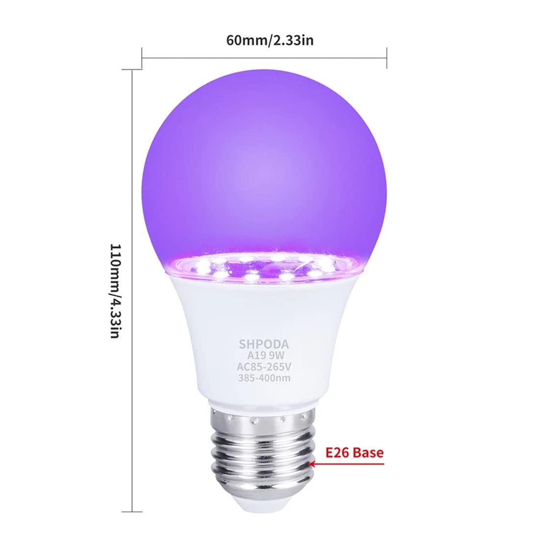 ANTIOCH 3 pezzi 10 W UV lampadina fluorescente UV UV lampada nera luce blu lampada E26 110 V 220 V per la decorazione di feste di DJ