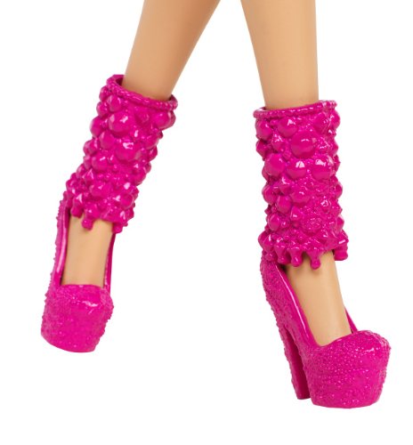 Muñeca Barbie Fashionista Party Glam con vestido rosa y negro miniatura 4