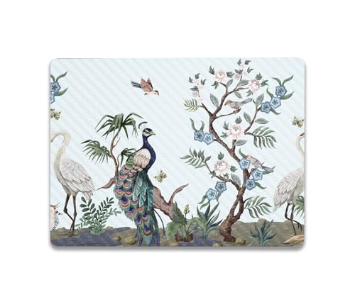 Image of MightySkins Carbon Fiber Skin Compatible with Microsoft Surface Laptop Go 3 (2023) Full Wrap Kit - Chinoiserie Fabric | Protective, Durable Textured Carbon Fiber Finish | Made in The USA