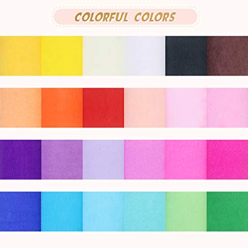 CAVEEN 24 Rolls Crepe Paper Streamers-32.8ft Party Streamer Paper Decorations Crepe Paper roll Full Colorful for Backdrop, Birthday, Weeding,Festival Decoration in 24 Colors (24)