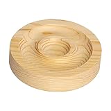 Weavaeluee Bandeja expositora para pulseras, almacenamiento de joyas para tienda, tienda, aparador, redondo, amarillo claro, 9,5 x 9,5 x 2 cm