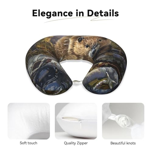 Almohada cuello memory foam tamaño único negra miniatura 4