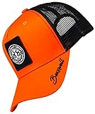 Bexxwell Trucker Cap orange/schwarz mit Logo-Patch (optimale Passform, Kappe, Black, Truckercap, Logo, Cap, Unisex)
