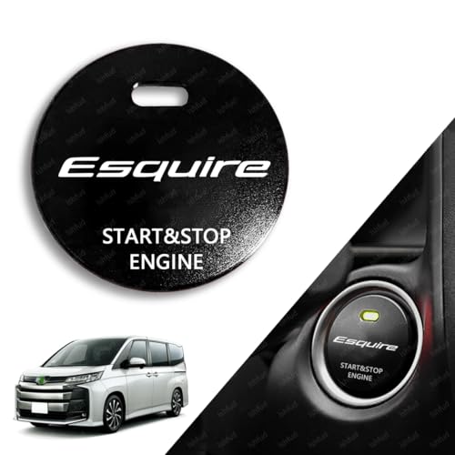 エスクァイア スタートボタンカバー スイッチカバー エンジン スタートカバー エスクァイア 80系 85系 ZWR80 ZRR80 ZRR85 ESQUIRE スタートリング ストップカバー アルミニウム合金製(エスクァイア,ブラック)