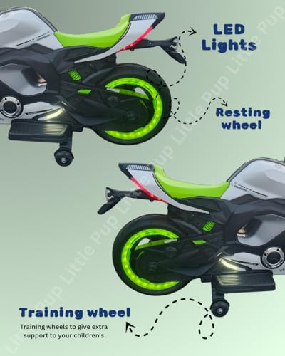 Image of LITTLE PUP Yamaha R9 Battery Operated Bike for Kids | Electric Bike for Child | LED Light & Music | Baby Ride on Toy Rechargeable Battery | for Kids to Drive 2 to 10 Years Boys and Girls