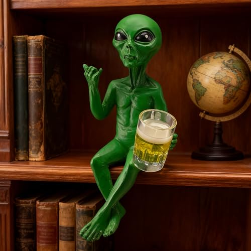 Estatua Alien con Vaso de Cerveza Decorativa miniatura 7