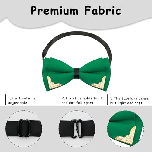 Image of Bow Ties for Men Women Metal Gold Bowtie, Pre Tied Mens Bow Tie Tuxedo Bowties Men for Prom Wedding Party
