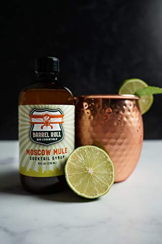 Barrel Roll Bar Essentials Cocktail Mixers - Moscow Mule Cocktail Mix - All-Natural Moscow Mule Drink Mix - USA Handcrafted Cocktail Syrups - Small Batch Cocktail Bitters w/ Real Cane Sugar - 8 Ounce - Thumbnail 4