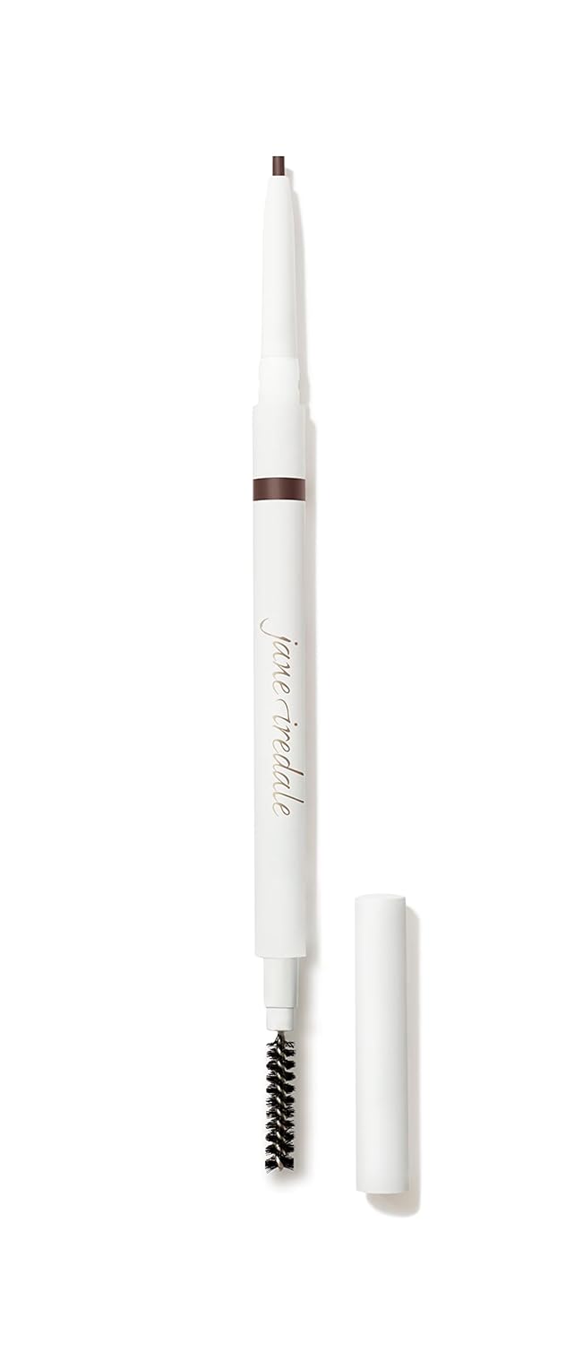 jane iredale PureBrow Precision Pencil, Retractable Ultra-Fine Pencil + Spoolie Defines, Fills Gaps, & Fluffs, Water-Resistant, Smudge-Proof Formula