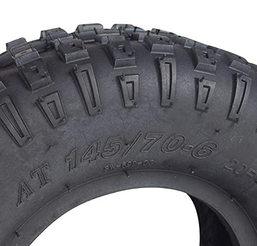 AlveyTech Pneu dianteiro 145/70-6 com pedal para Manco Dingo Go-Karts e outros - pneus de motociclet