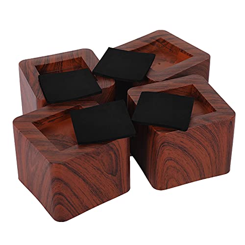 Meetwarm 3 Inch Bed Risers Heavy Duty Furniture Risers For Couch Sofa Bed Desk Table (Wood Grain), Set Of 4 #TOP2