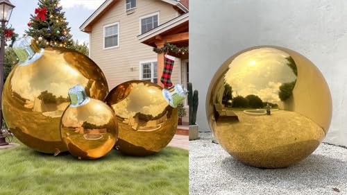 Inflatable Mirror Ball and Inflatable Christmas Ball Bundle