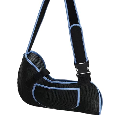 Jeorywoet Cabestrillo de brazo para lesiones en el codo, cabestrillo de brazo izquierdo/derecho, hombro de malla ajustable ergonómico con soporte de bolsillo para teléfono para hombres y mujeres