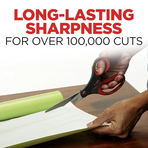 Image of Scotch Precision Ultra Edge Scissors, 8 inch scissors 3-8 inch scissors /pack
