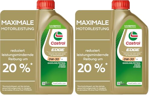 Castrol EDGE 0W-30 LL Longlife Motoröl, 1L (Packung mit 2)