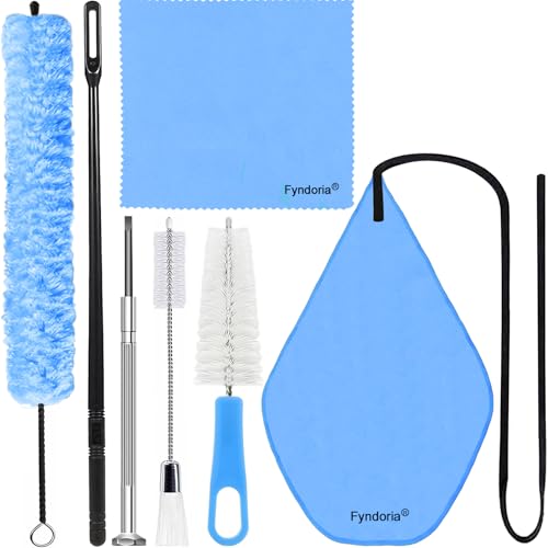 Flute Cleaning Kit Professional Complete Set Including Swab Rod Screwdriver 2 Cotton Cloth 2 Brush Flute Cleaning Care Set 7 Pcs Specially Designed for Deep Cleaning of Stains on Flute