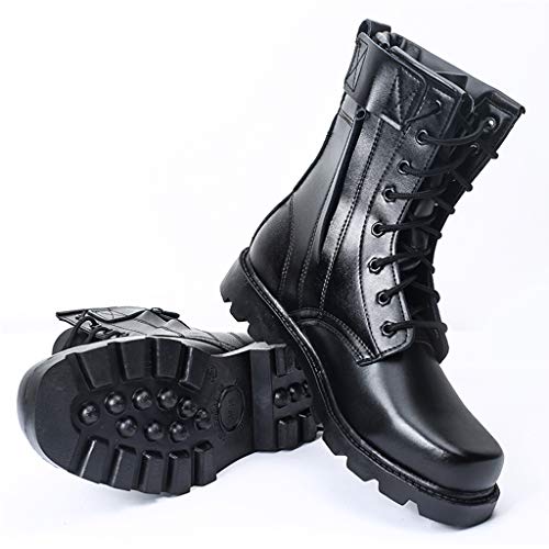 Wygwlg Mens Combat Boots Desert Military Tactical Boots Trekking Training Shoes Durable Safety Shoes High Top Black3