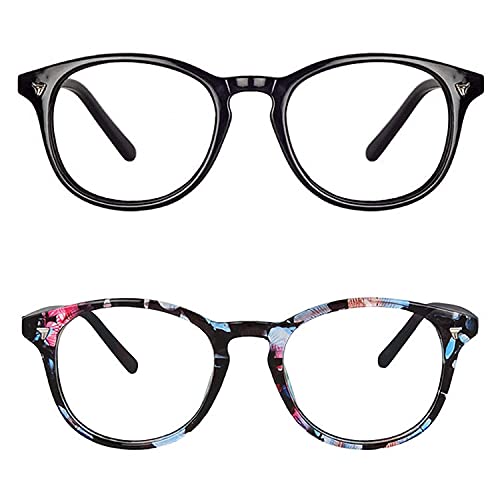 Image of IFLASH Blue Light Blocking Glasses Gaming Filter Transparent Round Eyeglasses for Eye Protection Men Women, Computer /Tablet /Laptop /Mobile /TV, Anti-blue & Anti eyestrain