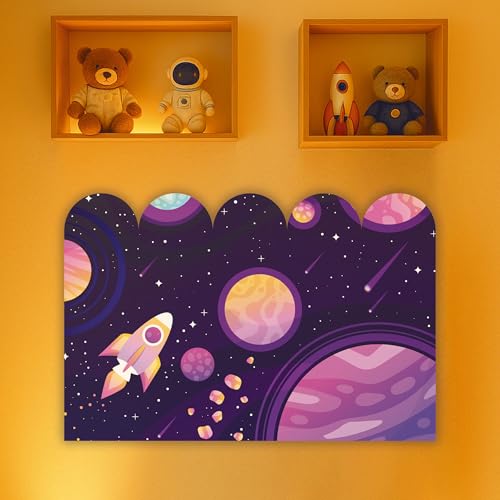 Cabeceira de Cama Decorativa Infantil para Quarto de Meninos - Tema Astronauta (CabCerq-0078)