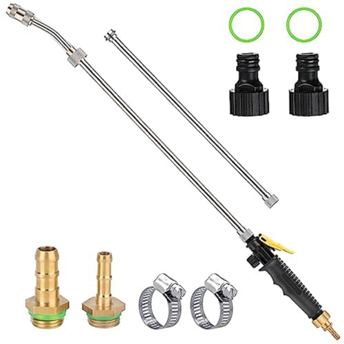 Garden Watering Wand, Sprayer Lance Replacement with Adjustable Spray Types, G3/8 Stainless Steel Spray Nozzle Garden Hose Sprayer Wand, for Car Wash, Flower Watering, Pet Bathing, Cleaning(72cm)