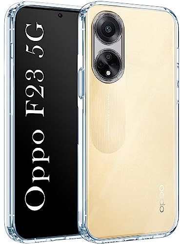 Image of Jkobi Back Cover for Oppo F23 5G (Silicone Clear Shockproof Case with Camera Protection | Soft and Flexible | Transparent)