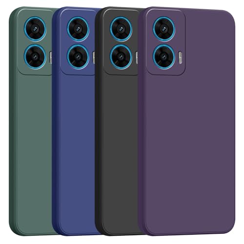 Image of amazon basics Back Cover for Moto G96 5G | Ultra Slim Soft Rubberised Case | Matte Silicone Flexible Mobile Case | Camera Protection - Black