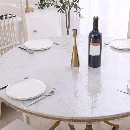 Nappe de protection de cuisine pour table ronde transparente Konsilsa