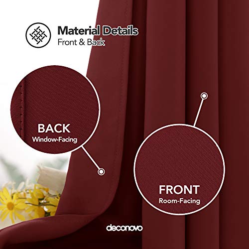 Image of Deconovo Blackout Curtain for Living Room 84 Inches Long, Door Curtain
