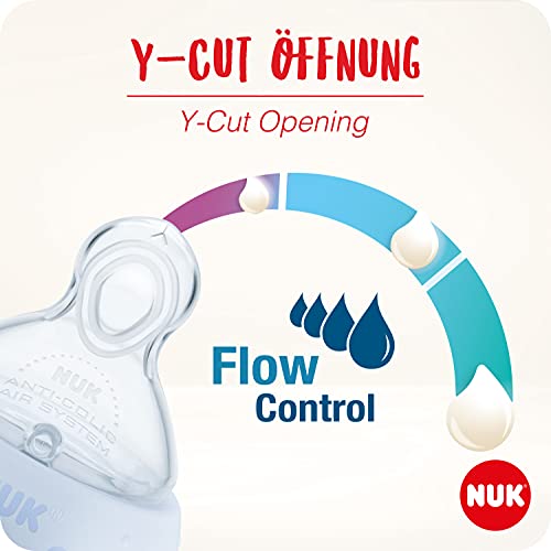 Miniatura 3 de Nuk First Choice Flow Control - Juego De 2 Tetinas Para Biberones 6 A 18 Meses, Válvula Anticólicos, Sin Bpa