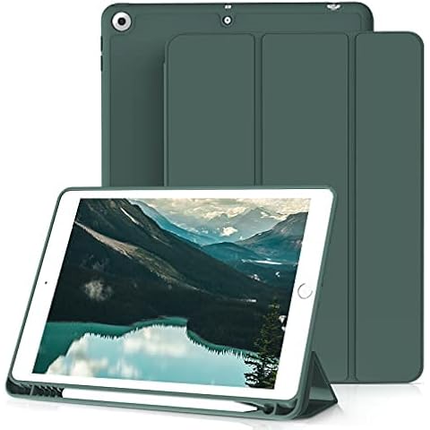 JKSML iPad 10.2 Hülle mit Stifthalter, iPad 9 Hülle Case mit Stifthalter 2021/iPad 8. Generation Hülle 2020/iPad 7 Hülle 2019, Auto Wake/Sleep, Schlanke Smart Folio iPad 10,2 Hülle Cover Cover