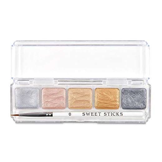 Sweet Sticks Edible Art Water-Activated Food Paint Mini Palette, Metallic